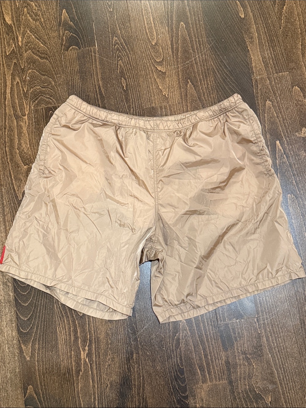 Prada Men's Light Tan Athletic Shorts